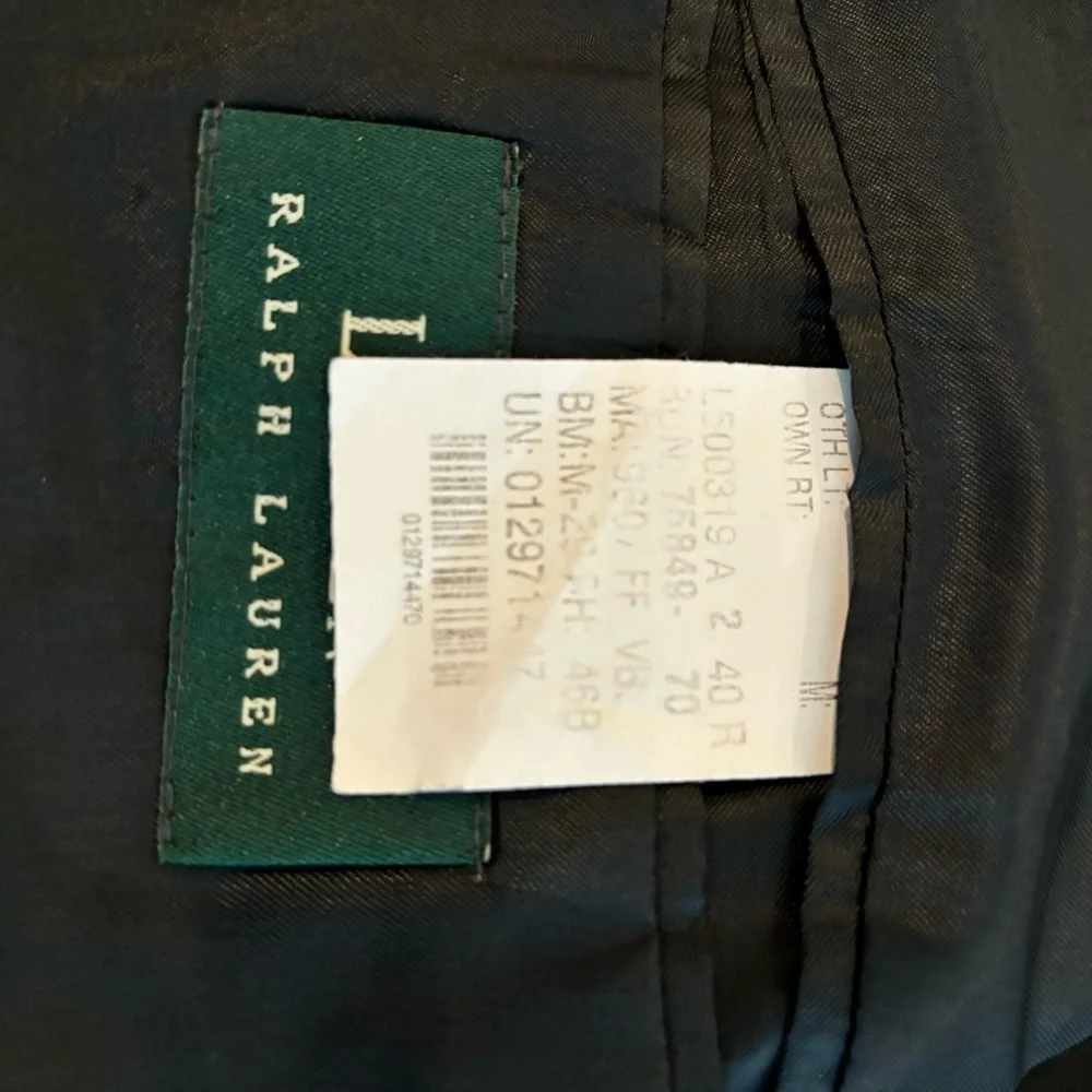 Lauren Ralph Lauren Jacket 40R vintage wool cashmere blend made in Canada